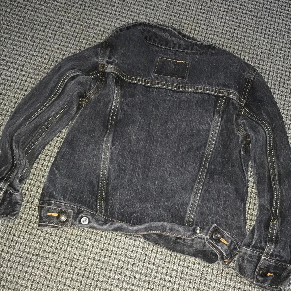 Levi's Kids Black Denim Trucker Jacket with‎ Contrast Stitching